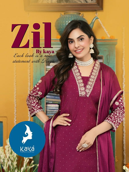 Zil By Kaya Roman Silk Online Kurti With Bottom Dupatta Wholesale
